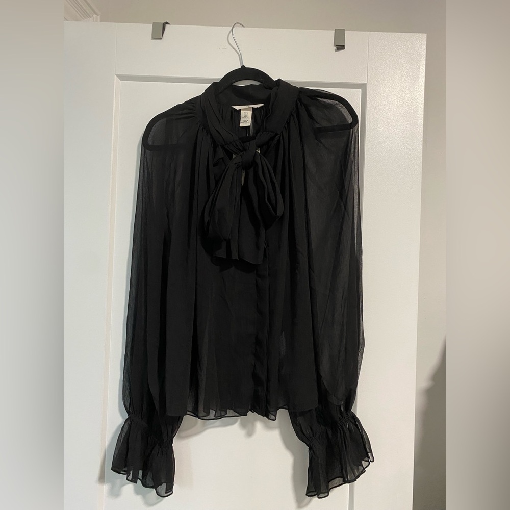 BNWT Zara See Through Blouse Size M- Womens